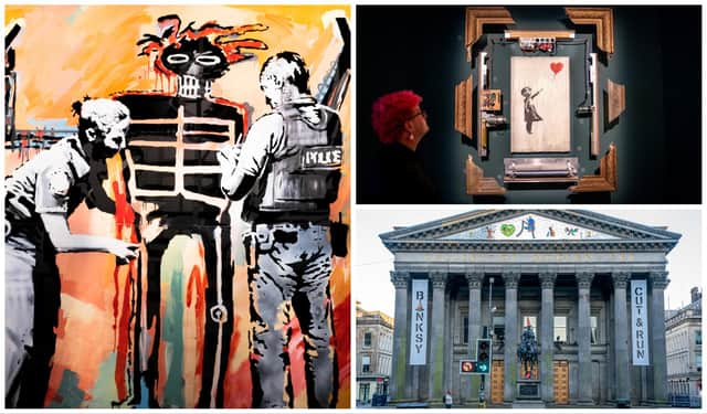 The Cut & Run show, taking place at the city’s Gallery of Modern Art (GoMA), has been officially authorised by Bansky.