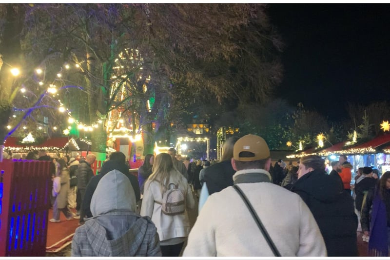 Thousands of people flocked to the opening of Edinburgh's Christmas market on Friday evening.