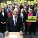 Angus Robertson, far left, at the launch of John Swinney's SNP leadership campaign