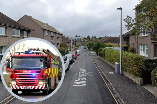 The fire on Warriston Drive was reported at 8.47am this morning.