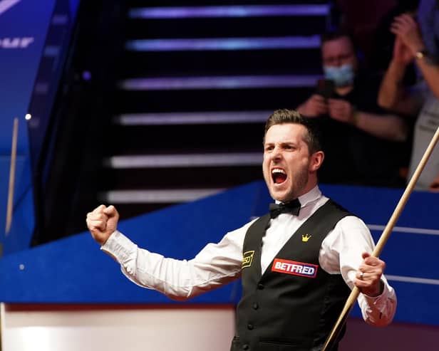 Mark Selby celebrates his victory over Shaun Murphy.