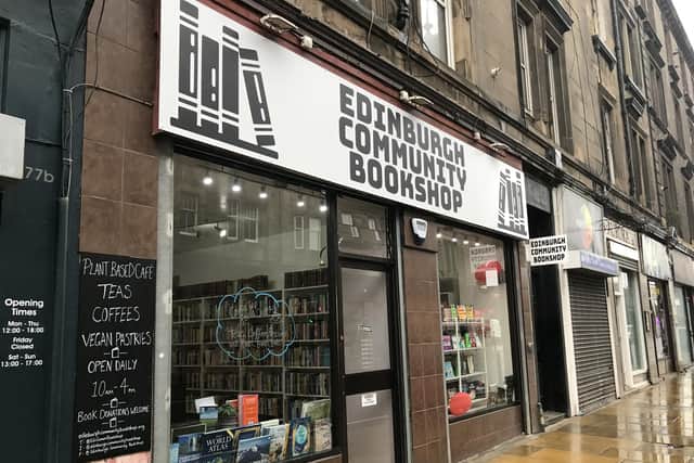 The Edinburgh Community Book Shop can be found on Great Junction Street.