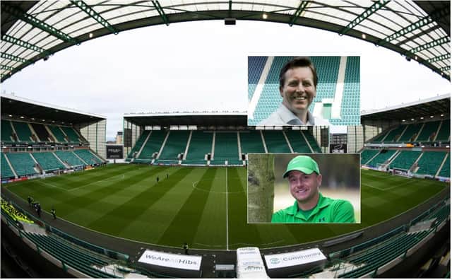 David Tanner (top) and Tam McManus have joined the Hibs TV team