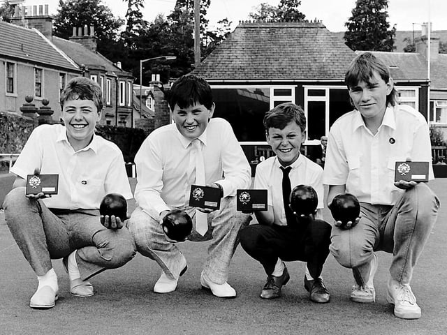 Selkirk youth bowlers, July 1986.