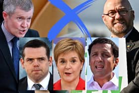 The five leaders of Scotland's main political parties (Credit: Mark Hall)