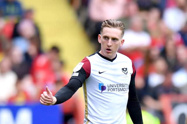 Ronan Curtis in action for Portsmouth last season