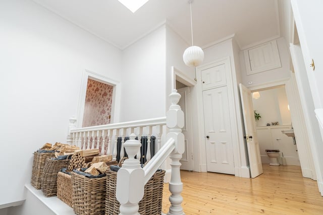 The property boasts a spacious landing area which acts as a central spot of the flat, leading to all the other rooms. It has hard wood floors, extra storage space and a cupola which allows natural light to flood into the area.