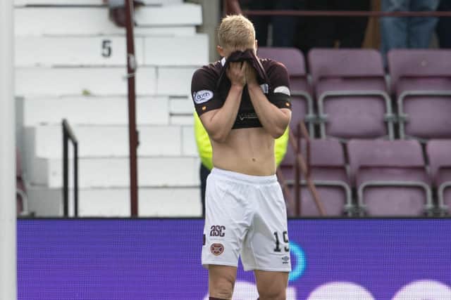 The extra strain applied by all the matches in Europe made for some tough days domestically for this Hearts side. Picture: SNS