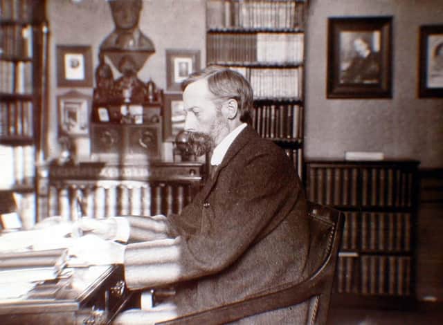 John George Bartholomew at home.