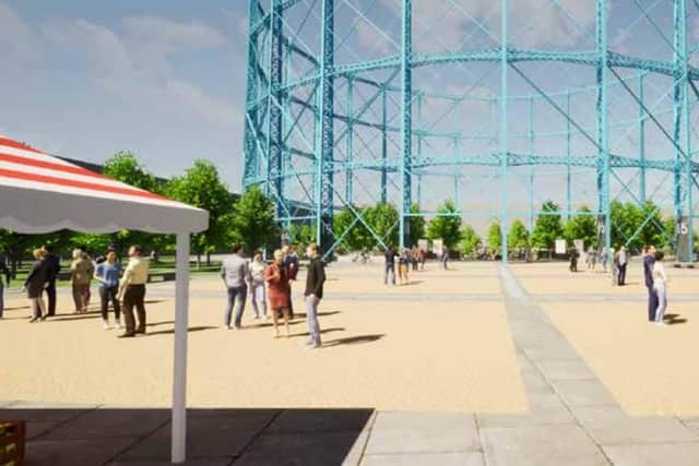 Edinburgh's new Gasholder Park is hoped to be up and running by 2024. Picture: Tetra Tech