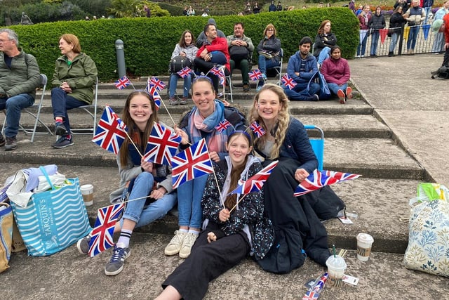 Well-wishers gathered at Princes Street Gardens