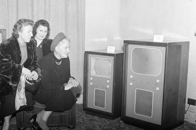 Singer Gracie Fields can be seen in the television lounge of Jenners with her friends Mrs Mary Davey and Miss Greta Beattie. Year: 1952