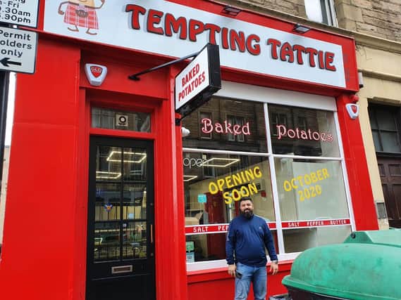 Sam Ibrahim, new owner of much-loved Edinburgh cafe Tempting Tattie, reopened the site on 15th October