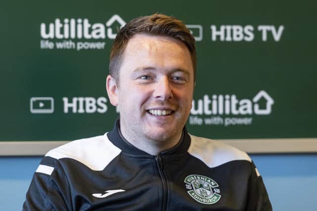 Dean Gibson has guided Hibs to back to back fourth place finishes in the SWPL1. Picture: Mark Scates / SNS