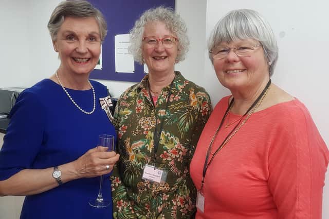 Moira Niven (left) with 50 Plus Network trustees Heather Waddell (centre) and Liz Wark.