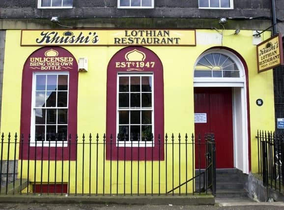 Khushi's Indian restaurant in Drummond Street, which was one of Scotland's oldest surviving Curry Houses. Khushi's has since been relocated multiple times. Photo: Andrew Stuart