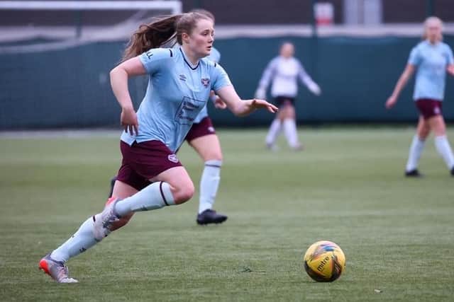 Amelie Birse recently made her 40th appearance for Hearts. The 17-year-old is the club's top goalscorer this term. Picture: David Mollison
