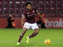 Demetri Mitchell in action for Hearts in 2019. Picture: SNS