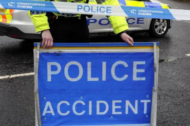 A man has died after being hit by a car as he walked along the M8 motorway, Police Scotland said.