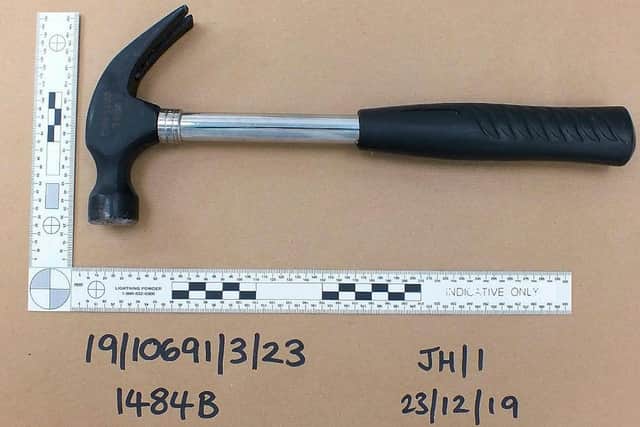 Murder weapon: Claw hammer used by Canlin to kill Nicola Stevenson