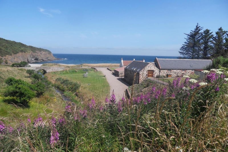 Near to the pretty village of Pennan, on the Aberdeenshire coast, the cottages at Mill Of Nethermill look out onto the secluded Cullykhan Bay, and have their own private beach. The Northern Light are seen regularly in this part of Scotland, so wrap up warm and hope you get lucky.