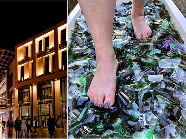 St James Quarter is calling all daredevils to kick off their shoes and test their nerves by signing up for an adventurous charity walk over broken glass in aid of two local charities on Sunday June 12.