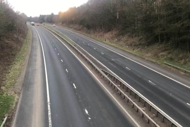 The M8 at Linlithgow this morning