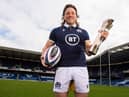 Scotland's Hamish Watson with the Guinness Six Nations Player of the Championship Award at BT Murrayfield. Picture: Ross MacDonald/SNS