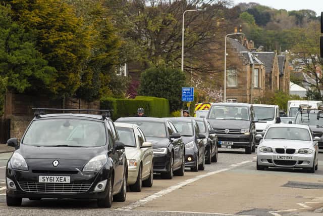 Without a railway station at Winchburgh, thousands more commuters could join the queues of traffic coming into Edinburgh.  Picture: Lisa Fergusom.