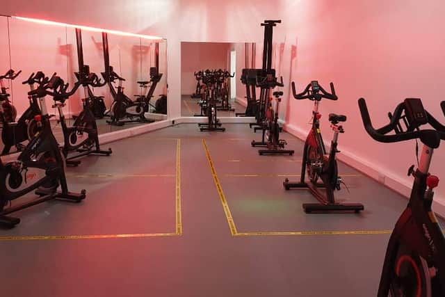 Most of the equipment at the Lift Gym is already two metres apart or more