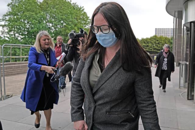 Natalie McGarry refused to speak to the media after she was convicted of embezzling nearly £25,000
