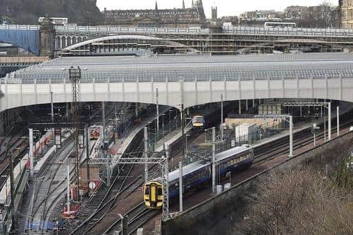 Hibs fans were assaulted at Edinburgh Waverley train station.
