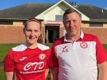 New manager Alfie Smith with club captain Emily Reynolds