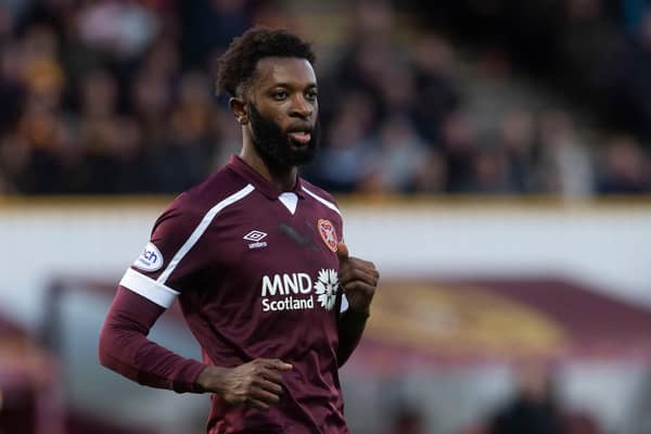 Hearts midfielder Beni Baningime is out until next season. Picture: SNS