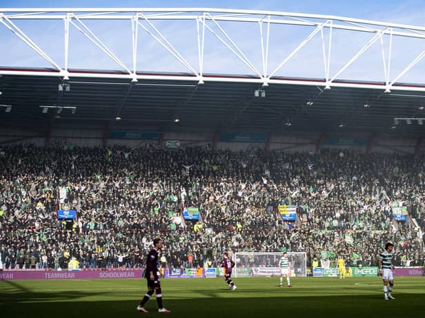 Celtic fans got the full Roseburn Stand at Tynecastle for March's Scottish Cup tie against Hearts.