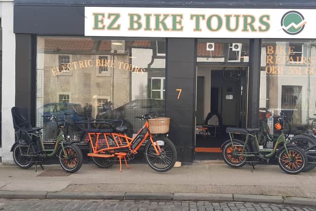 EZ Bike Tours bike range and shop front