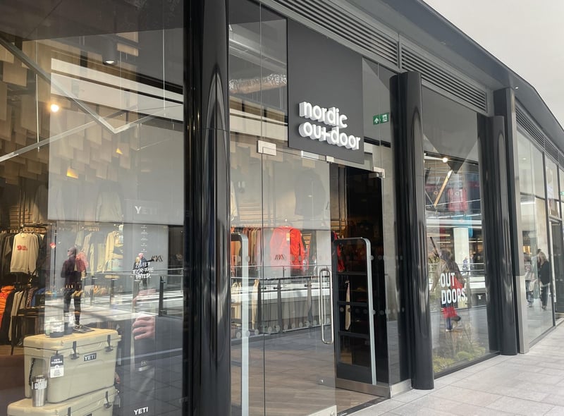 The Nordic Outdoor store in the St James Quarter is one of the brand's newest shops and was designed with help from Edinburgh-based design agency Four-By-Two.