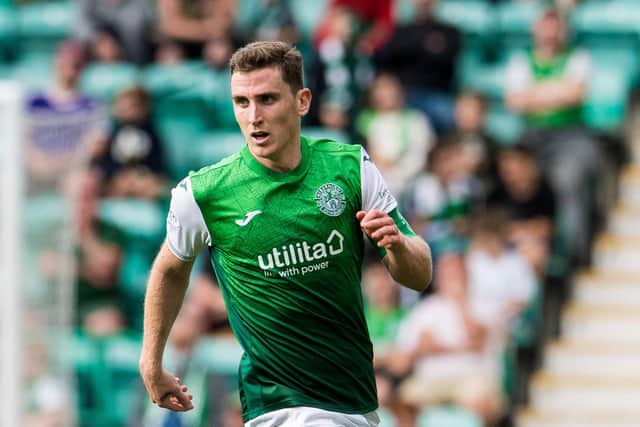 Paul Hanlon made his 500th appearance for Hibs in the 1-1 draw with Aberdeen
