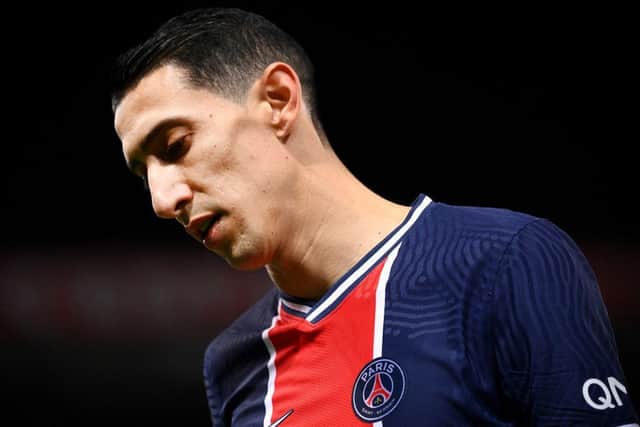 Angel Di Maria was subbed off during PSG's game with Nantes when news of the robbery broke (Getty Images)