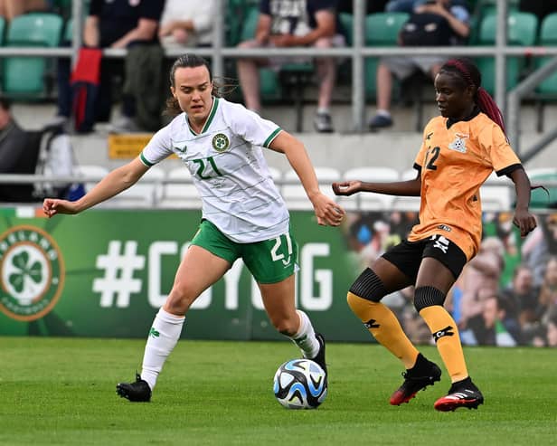 Ciara Grant preparing for the World Cup with a friendly against Zambia. (Photo by Charles McQuillan/Getty Images)