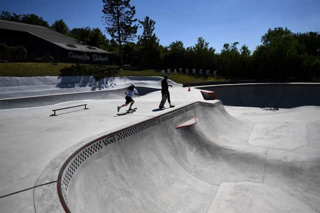 Skateparks are often jam-packed