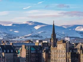 Edinburgh is covered in snow on Wednesday.