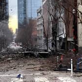 The explosion caused significant damage and disruption to the street and nearby areas (Picture: Reuters)