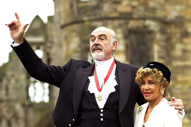 Sean Connery from Fountainbridge is perhaps the most famous Scot of all time, certainly in living memory. The James Bond actor was still one of the planet's most well known faces when sadly passed away in 2020 aged 90. He is pictured with his wife Micheline, donning full Highland dress and wearing his medal after he was formally knighted by the Queen during a investiture ceremony, at the Palace of Holyroodhouse in Edinburgh.