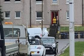 A forensics team was called following a flat fire in Boghall. Pic: contributed