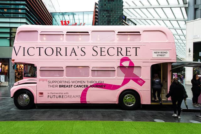 Victoria's Secret bright pink bus has come to Edinburgh.
