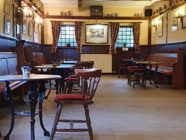 Unchanged classic pub interior of The Flotterstone Inn