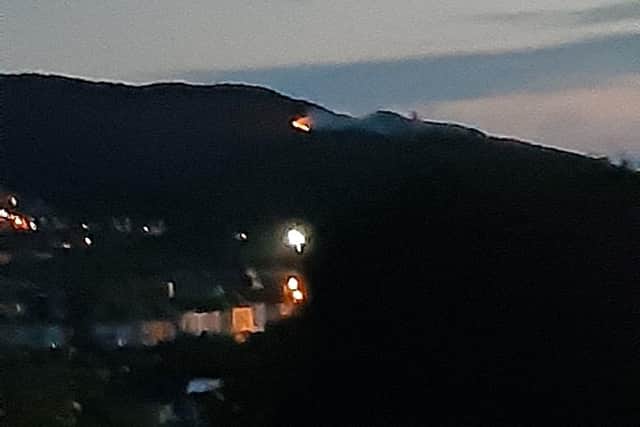 Fire spotted in Whinny Hill area of Holyrood Park at about 10.30pm on June 1 picture: Twitter