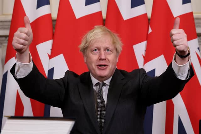 Boris Johnson will come under pressure to allow a second independence referendum if the SNP wins a majority in the Scottish Parliament (Picture: Andrew Parsons/10 Downing Street)