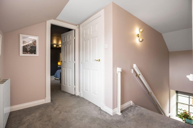 Upstairs there are three well-proportioned bedrooms including the master with ensuite waterfall double shower and wc